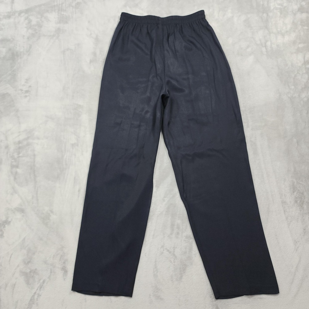Vintage R&M Richards Pants Womens 16 Black Crepe Pull On Straight Leg Formal